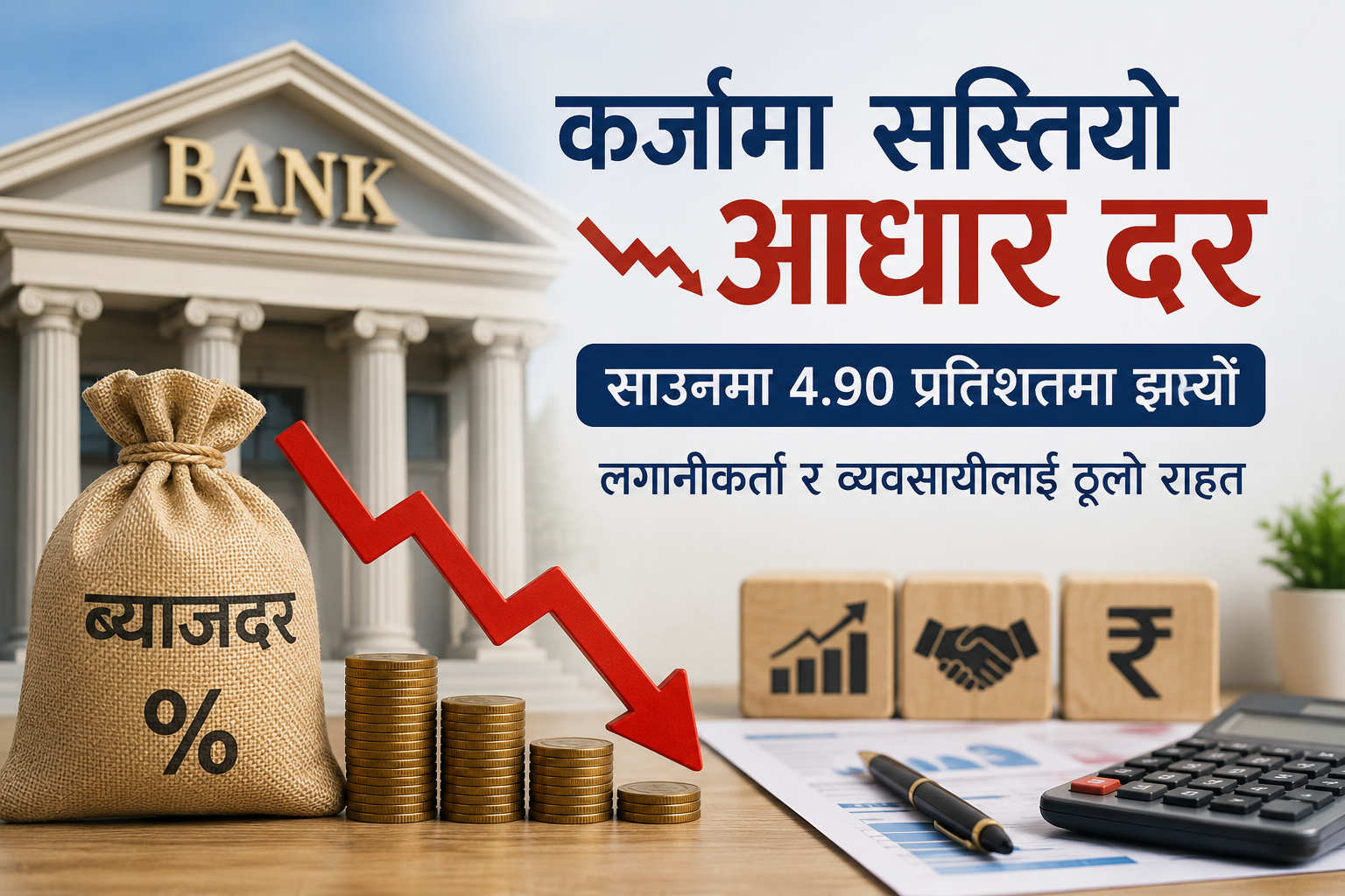 बैंकिङ प्रणालीमा तरलता सहज भएसँगै घट्यो आधार दर: साउनमा औसत ४.९० प्रतिशत, कुन बैंकको कति?